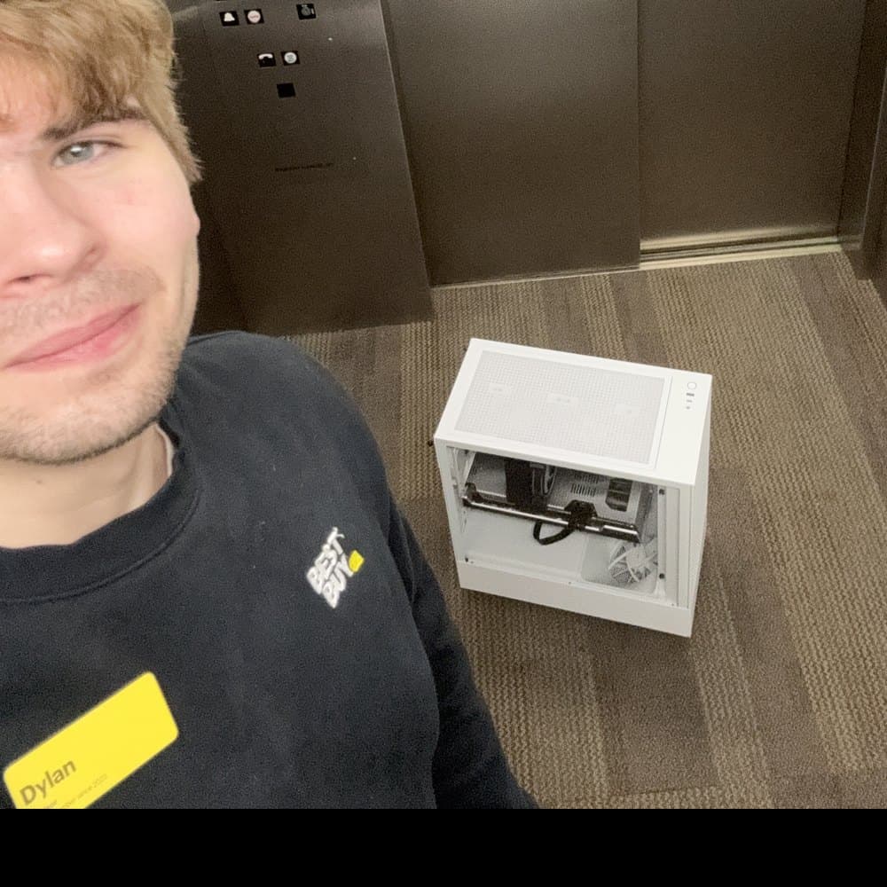 Dylan Zimmerman with a PC build at Best Buy