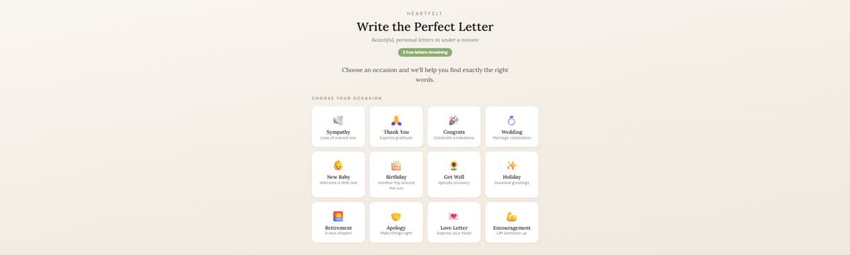 Heartfelt: AI Letter Writing Service